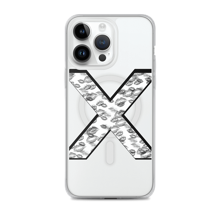White X Black Lipstick Kisses Phone Case product image (1)
