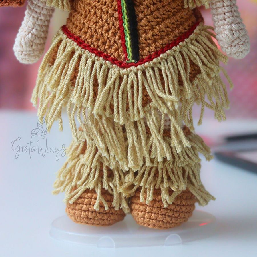 Amigurumi Native American Girl – Crochet Doll Pattern PDF Tutorial (Instant Download) product image (8)