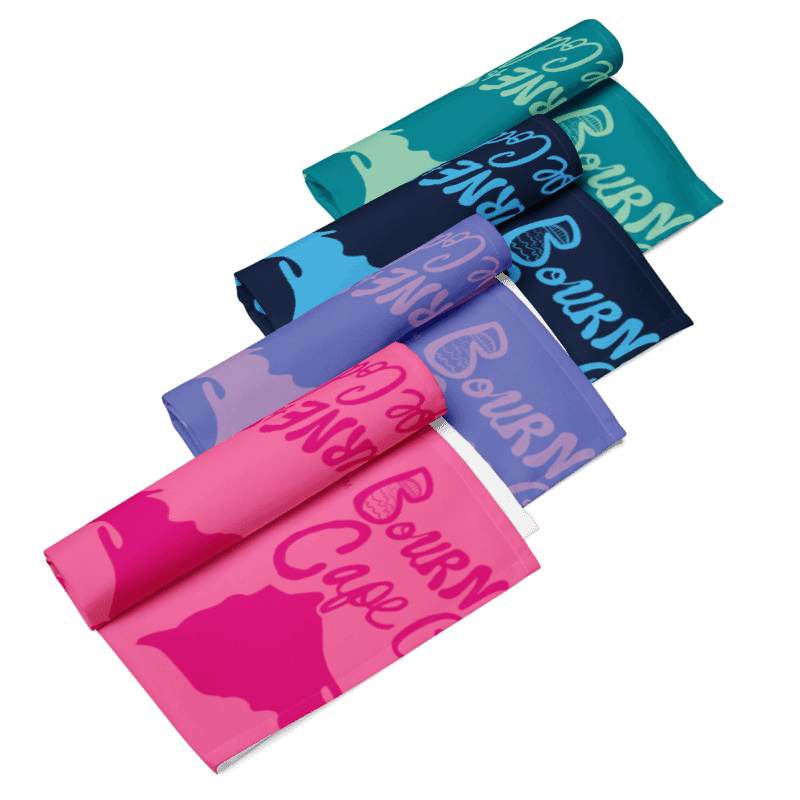 🌀BOURNE to Cape Cod™ | Logo Print Cloth Napkin Set (4) | Coastal Dining Essentials | Multi-Colored product image (6)