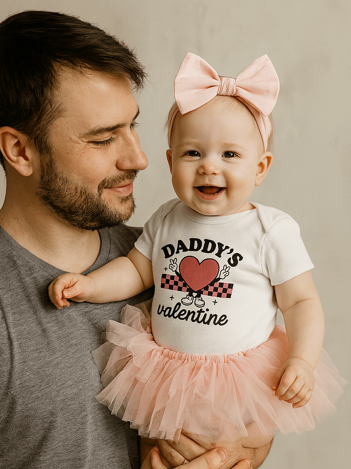 DADDY'S Valentine Baby Bodysuit product image (1)