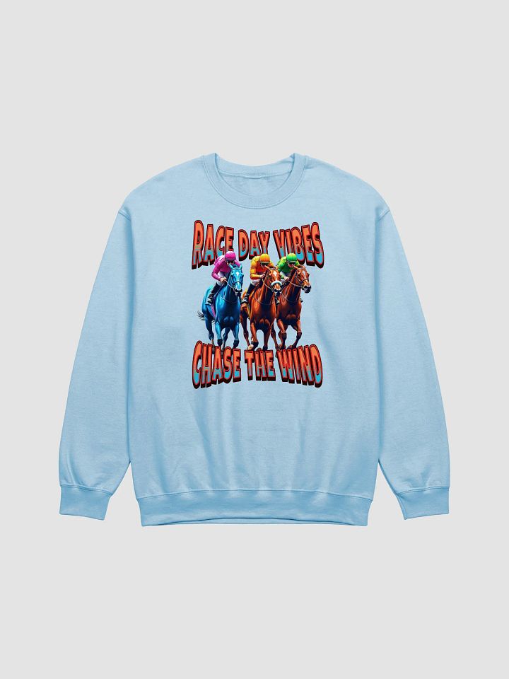 Race Day Vibes Chase The Wind Horse Racing Crewneck Sweatshirt product image (17)