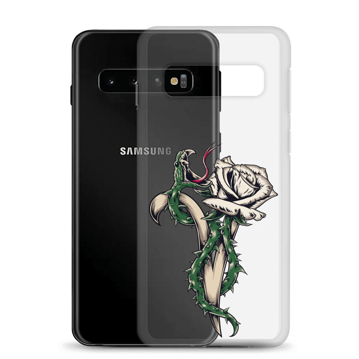 White V-Rose Clear Samsung Phone Case product image (22)