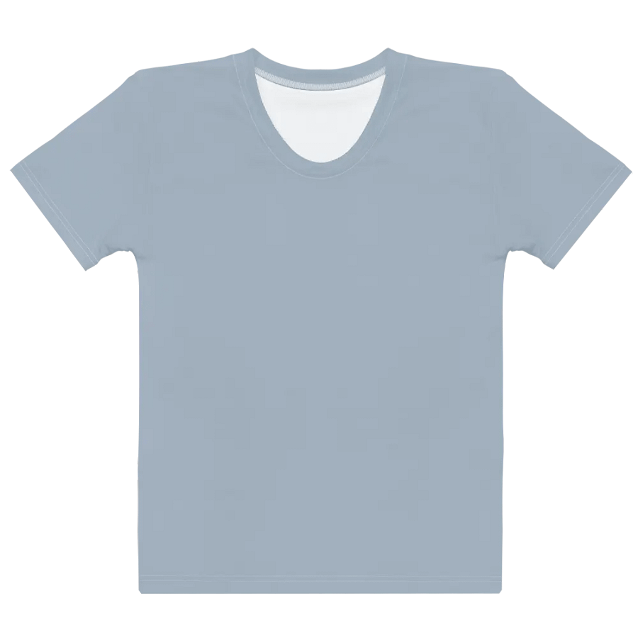 Plain Light Grayish Blue True Summer Women's Crewneck Polyester Heavyweight Premium T-Shirt by Treasure Pie product image (10)
