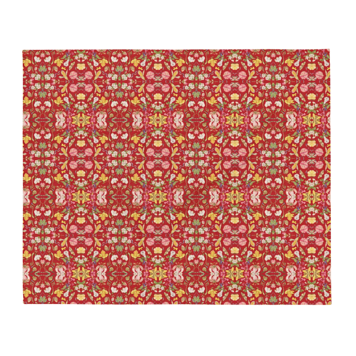 Exotic Blooming Floral Butterfly Red Throw Blanket product image (2)