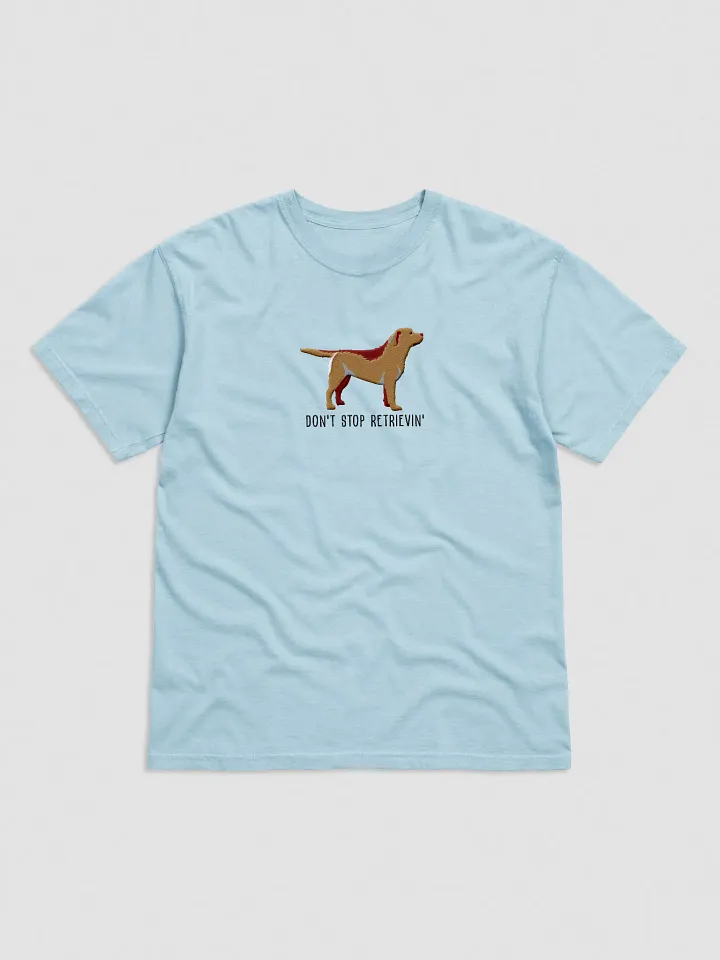 Don't Stop Retrievin' T-Shirt(Embroidered) of a Labrador Retriever(Yellow) product image (41)