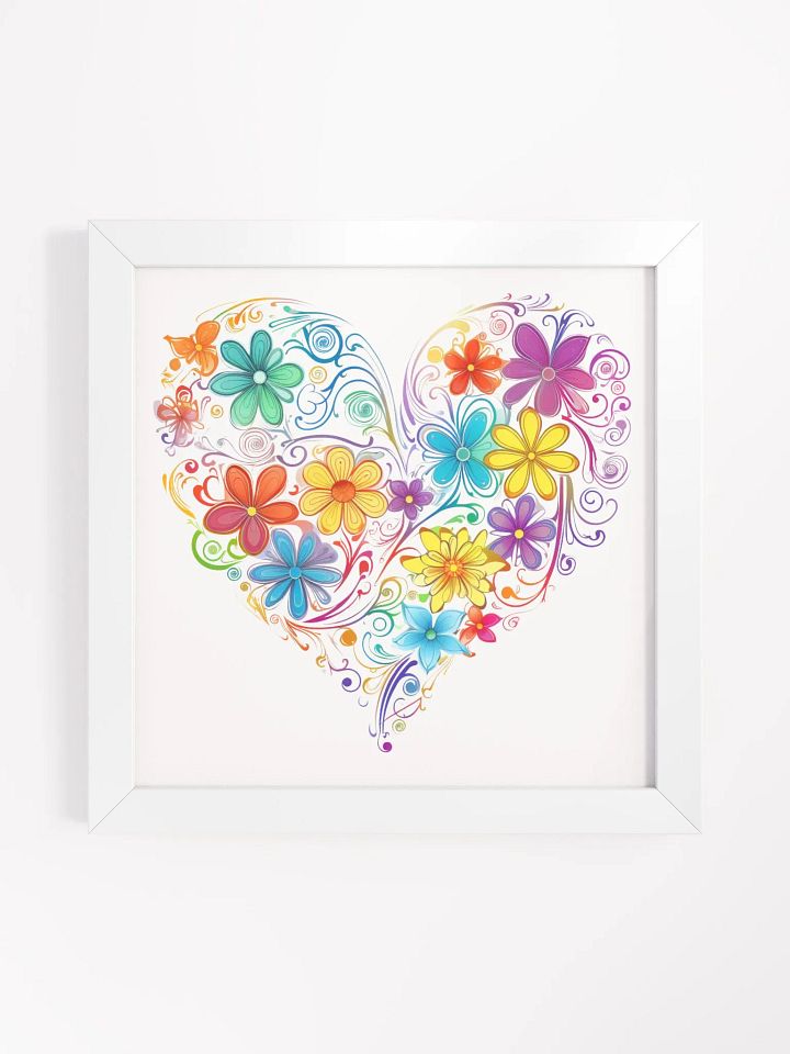 Floral Heart Rainbow Wall Art product image (1)