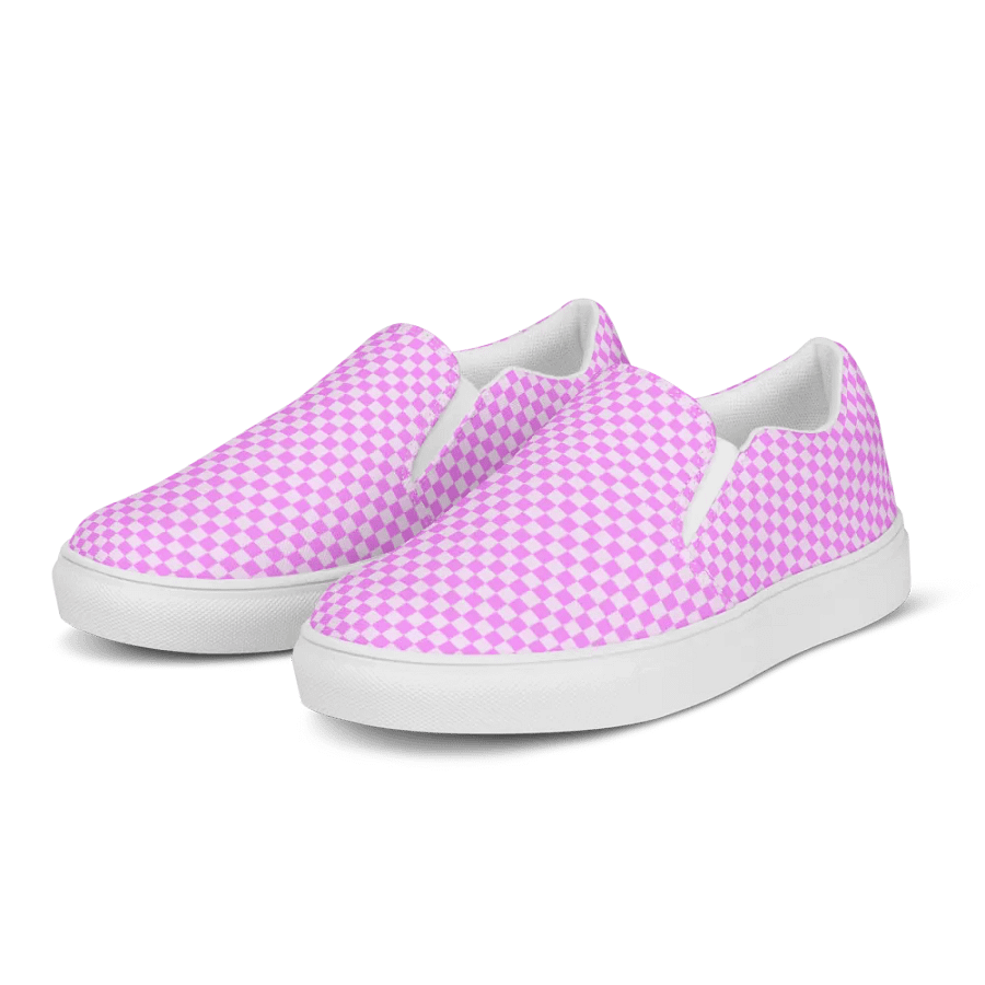 Pink Checkered Mens Slip Ons n. 29 product image (2)