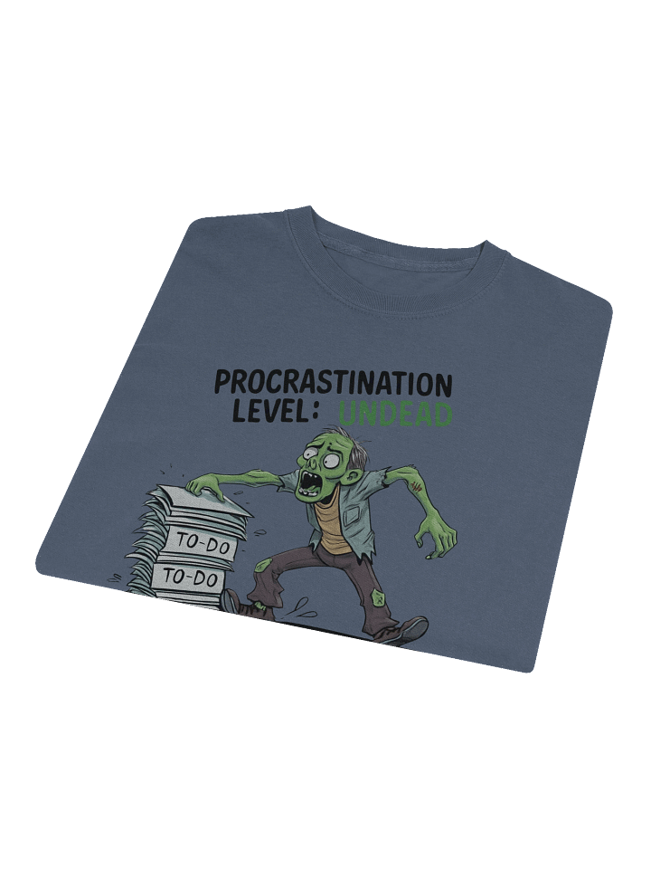 "Procrastination Level: Undead" Halloween - Zombie Long Sleeve Shirt – Funny To-Do List Graphic Long Sleeve Tee for Chronic Procrastinators product image (1)
