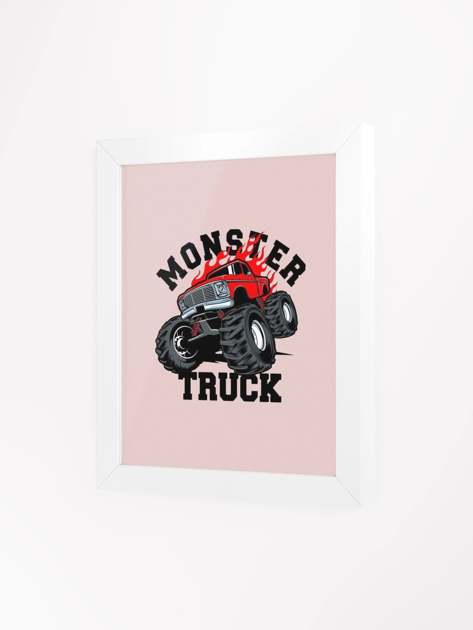 Flaming Monster Truck Framed Poster product image (3)
