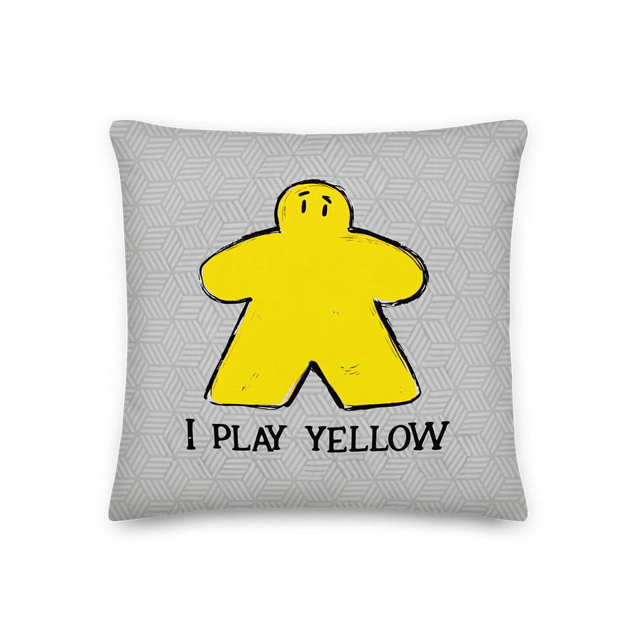 I Play Yellow Meeple Rainbow Pillow product image (3)