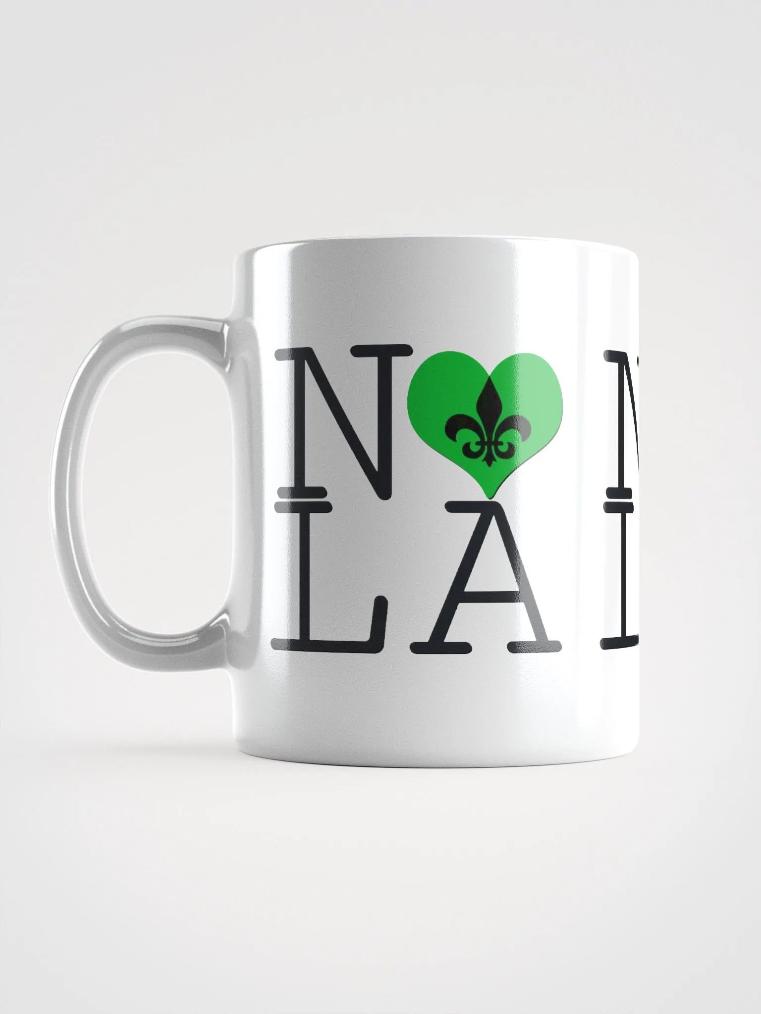 I LOVE NOLA **BIGSHOT MUG** (GREEN HEART + IMAGE POP) product image (6)