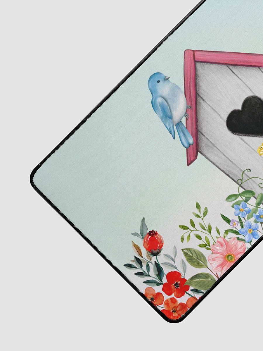 Bluebird, Bird house and flowers Desk Mat product image (3)