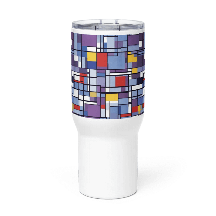 mondrian inspired Travel Mug gift for arty moms on Mothersday product image (3)