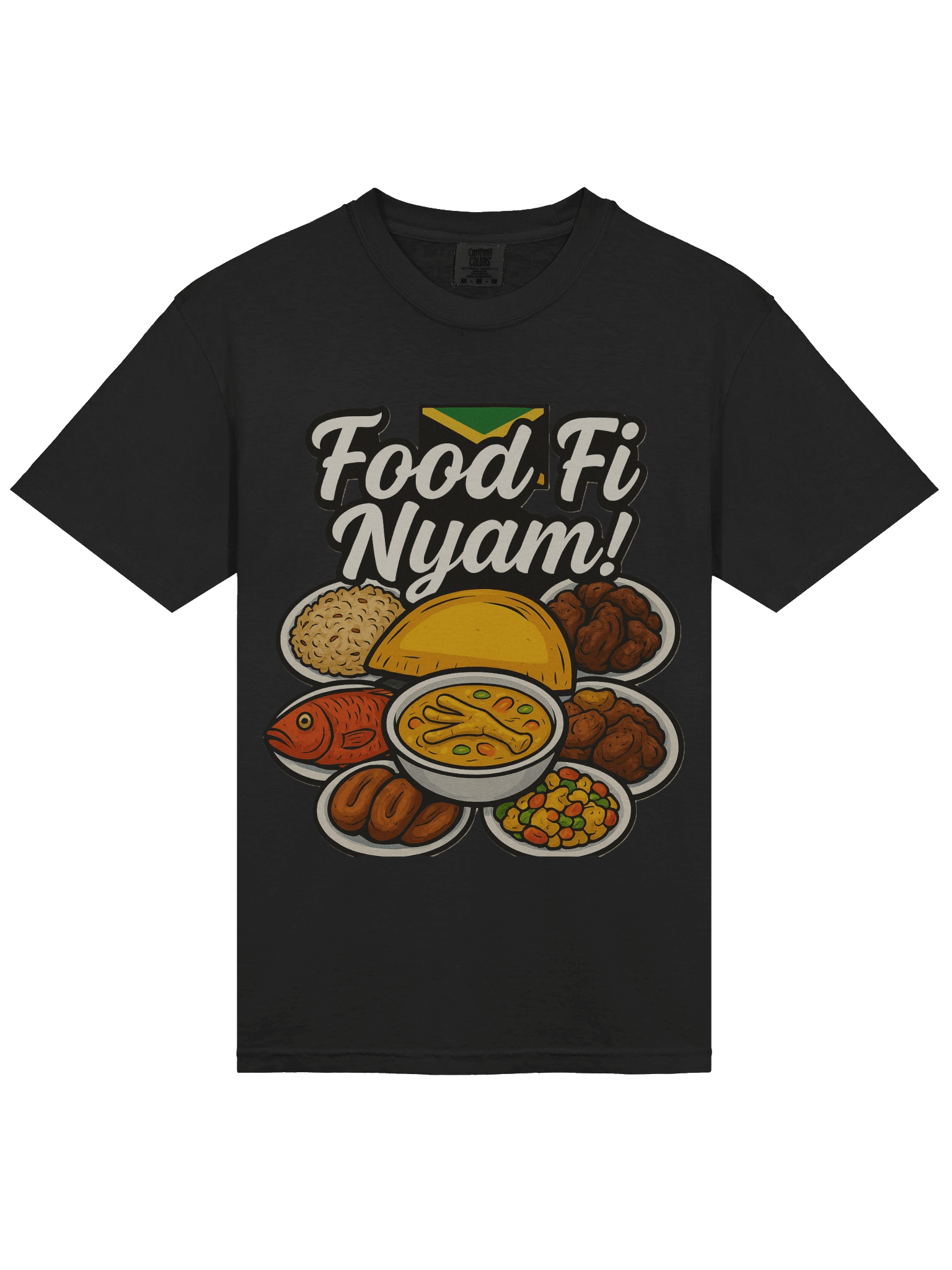 Food Fi Nyam! Illustrated Cotton T-Shirt product image (23)