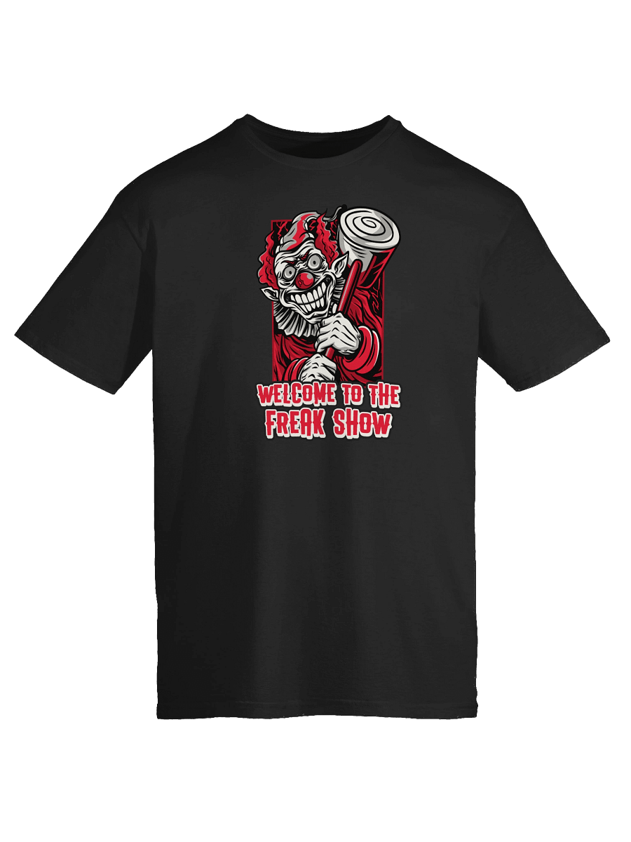 Welcome to the Freak Show T-Shirt – Creepy Evil Clown Tee, Scary Circus Halloween Shirt product image (60)