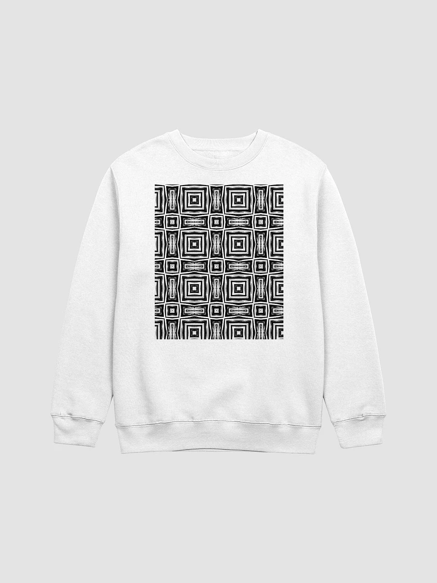 Abstract Monochrome Repeating Pattern Ladies Sweatshirt product image (2)