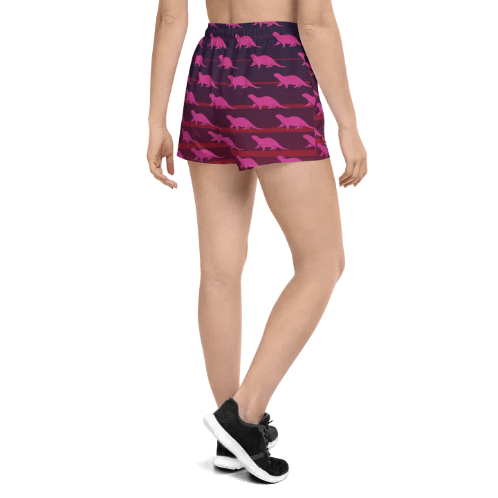 Otters on the Horizon Patterned Unisex Athletic Shorts product image (2)