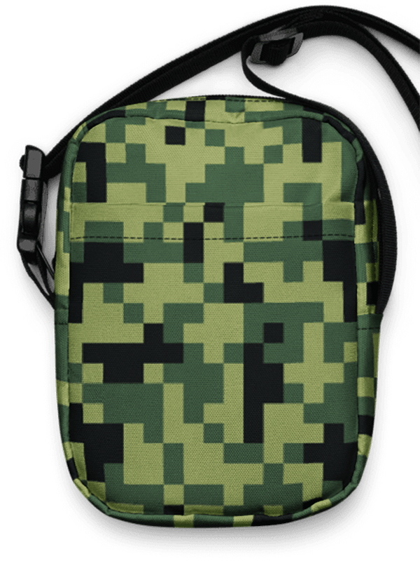 Military Green Camouflage Pixels Camo Pattern Crossbody Bag product image (5)