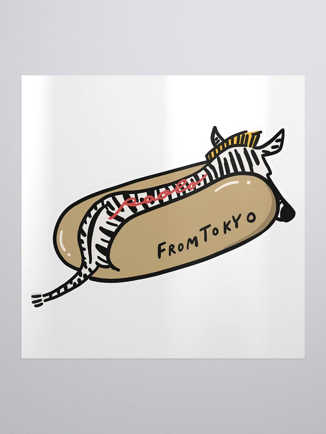 Zebra Hot Dog Sticker product image (1)