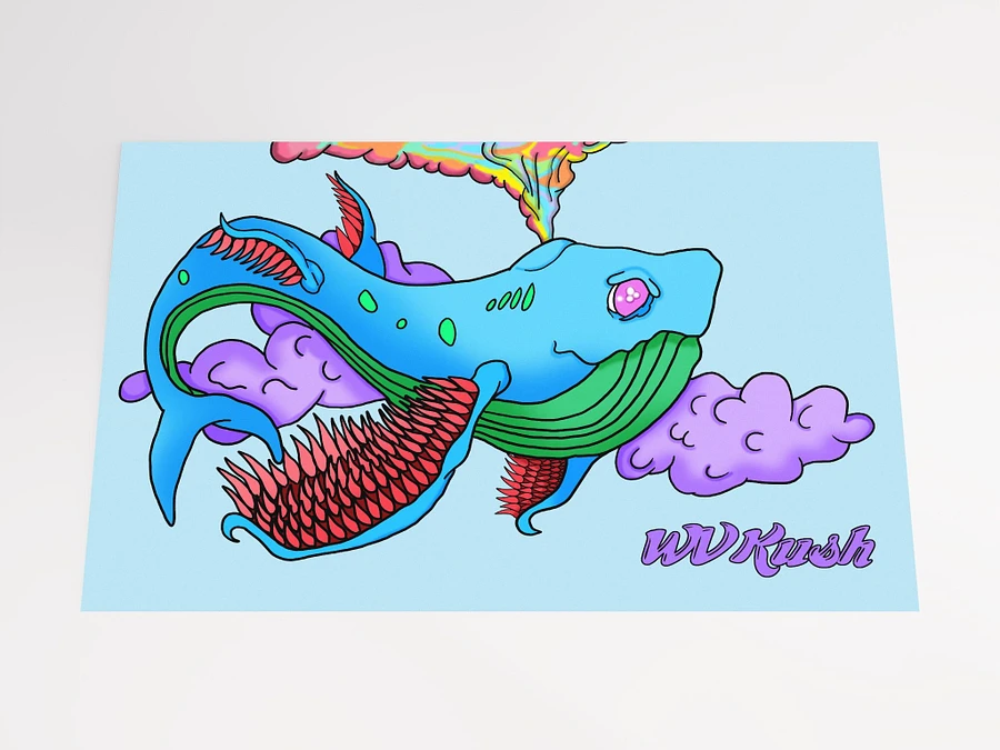 WVKush Flying Whale Matte Poster product image (2)