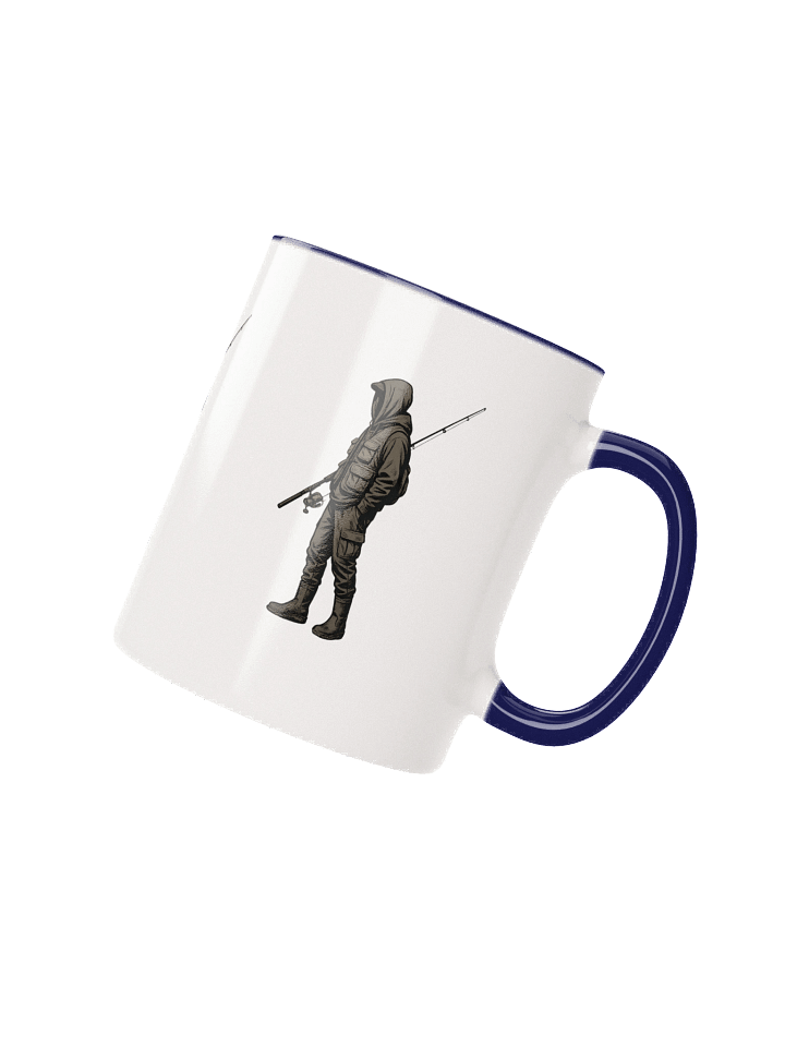 Fishing Coffee Mug with Angler Silhouette – Outdoors Cabin Lake Camping Mug for Fishermen product image (23)