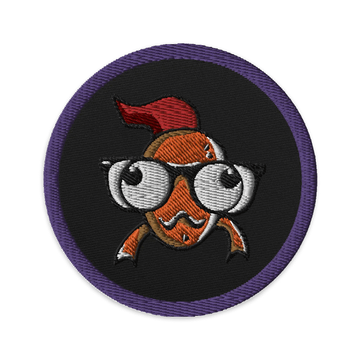 FEESH Logo Circle Patch [purple border] product image (2)