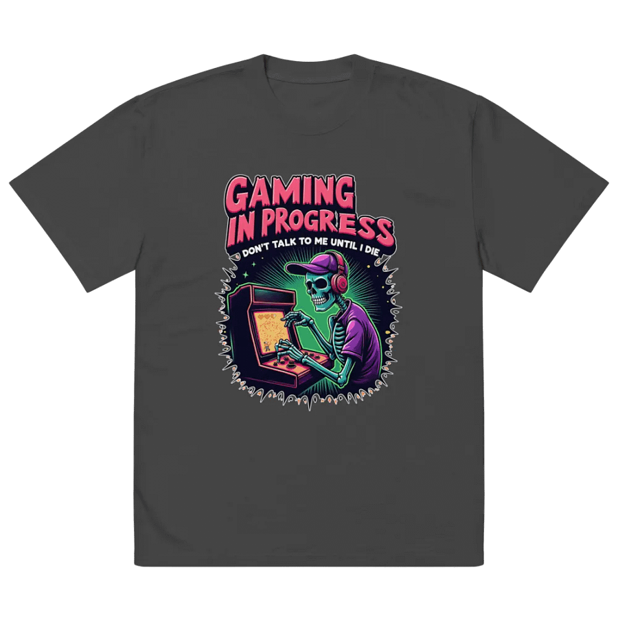 Skeleton Gamer Oversized Tee product image (5)