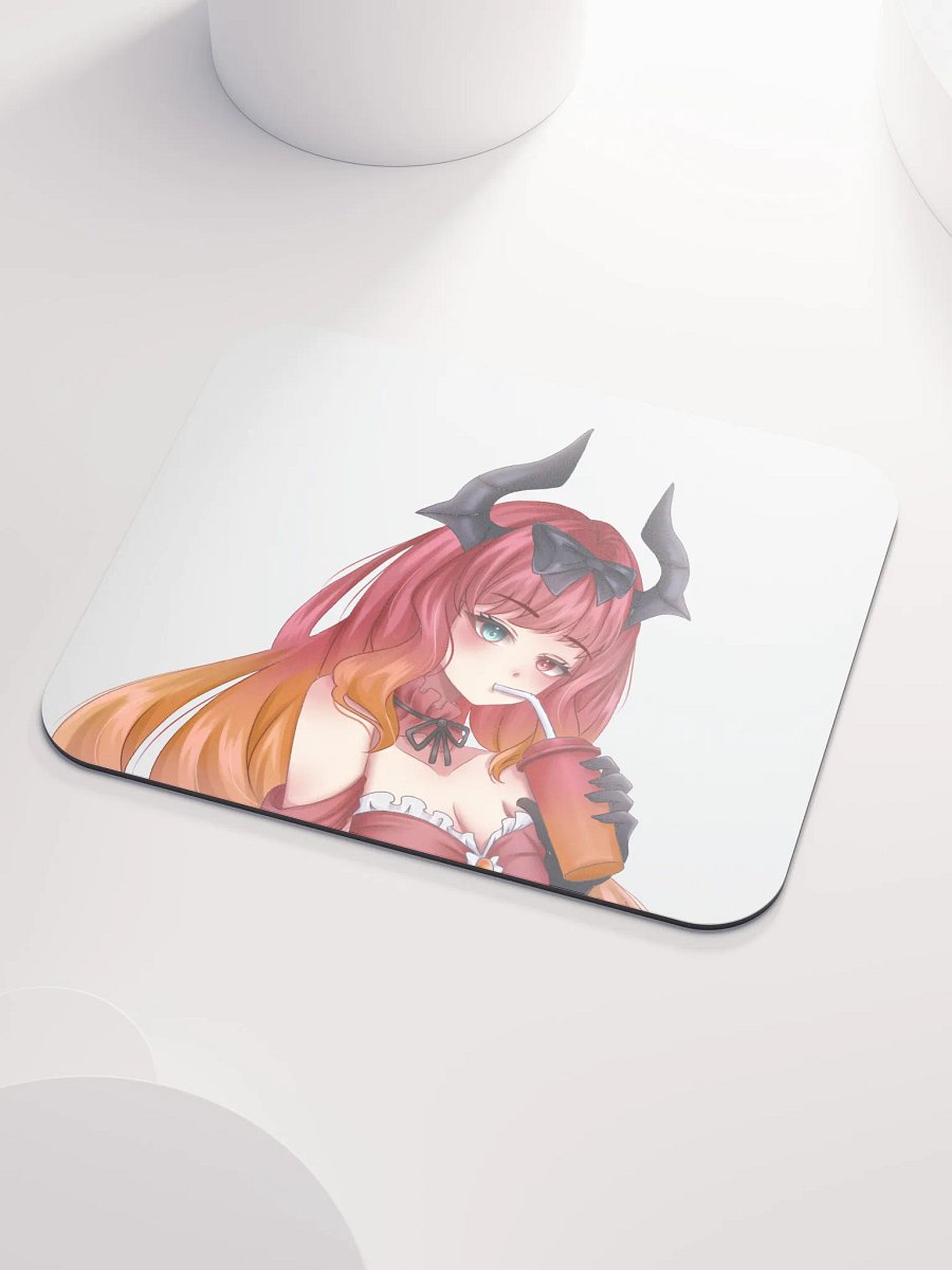 Horned Anime Girl Mouse Pad product image (3)