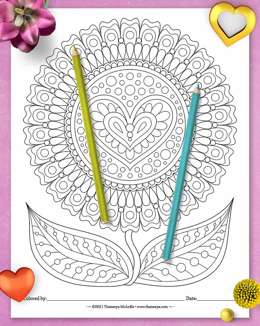 Heart Coloring Pages product image (8)