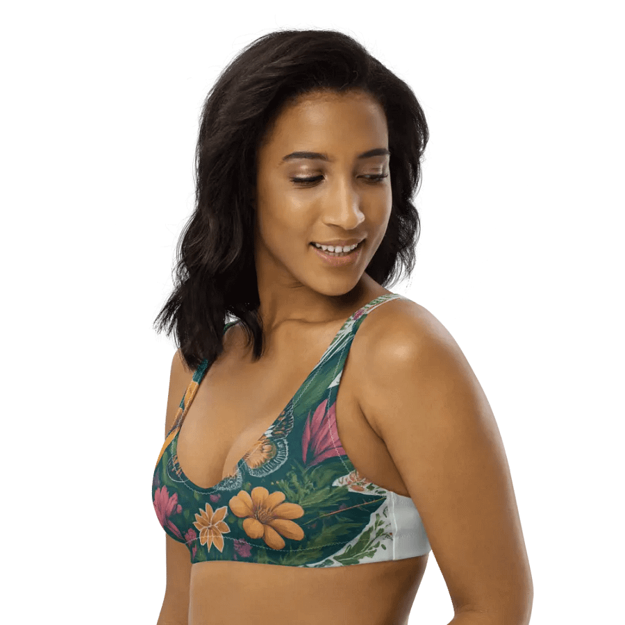 Butterfly Blooms Recycled Bikini Top product image (7)