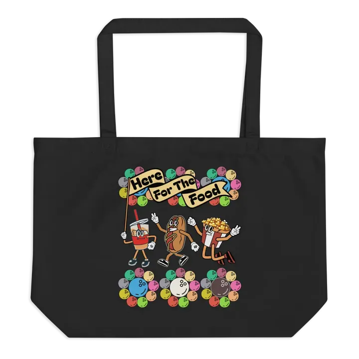 Here For The Food Bowling Foodie March Organic Tote Bag product image (1)