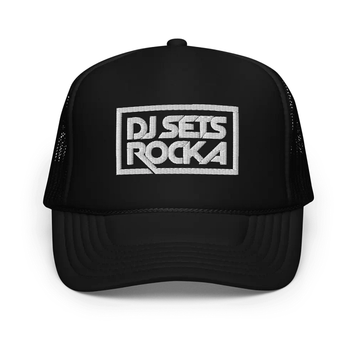 djsetsrocka trucker hat product image (1)