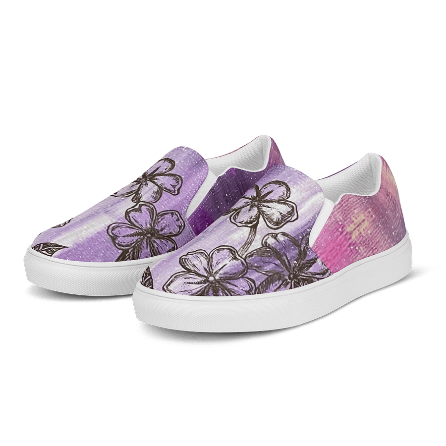 "Forget-Me-Nots" Canvas Slip On Shoes (Women's) product image (3)