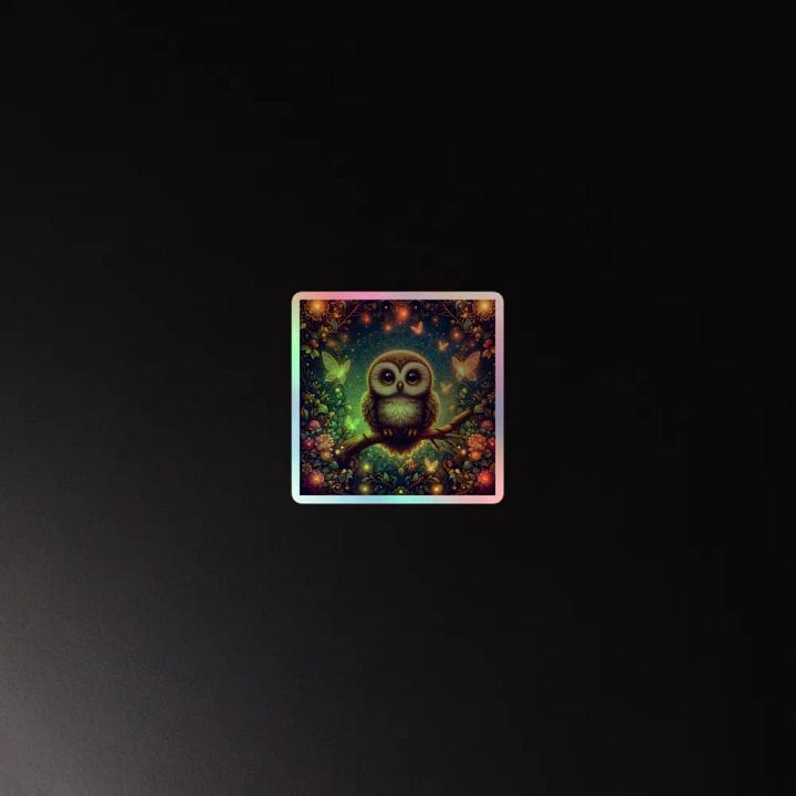 Whimsical Owl Holographic Sticker Set product image (2)