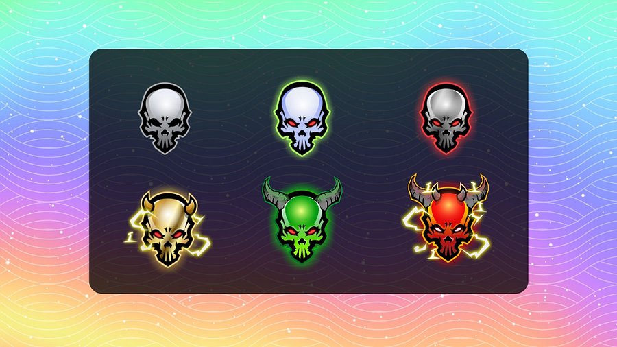 Skull Twitch Badges 6-Pack product image (3)