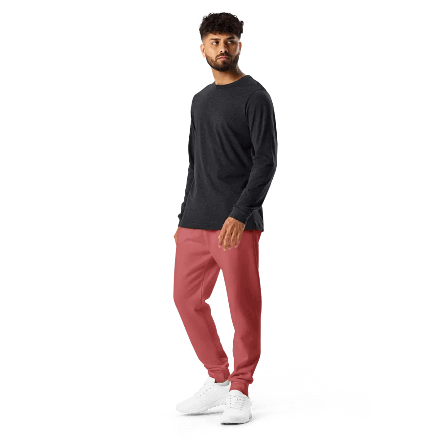 Plain Brick Red Soft Summer Recycled Polyester Premium Men's Joggers by Treasure Pie product image (12)