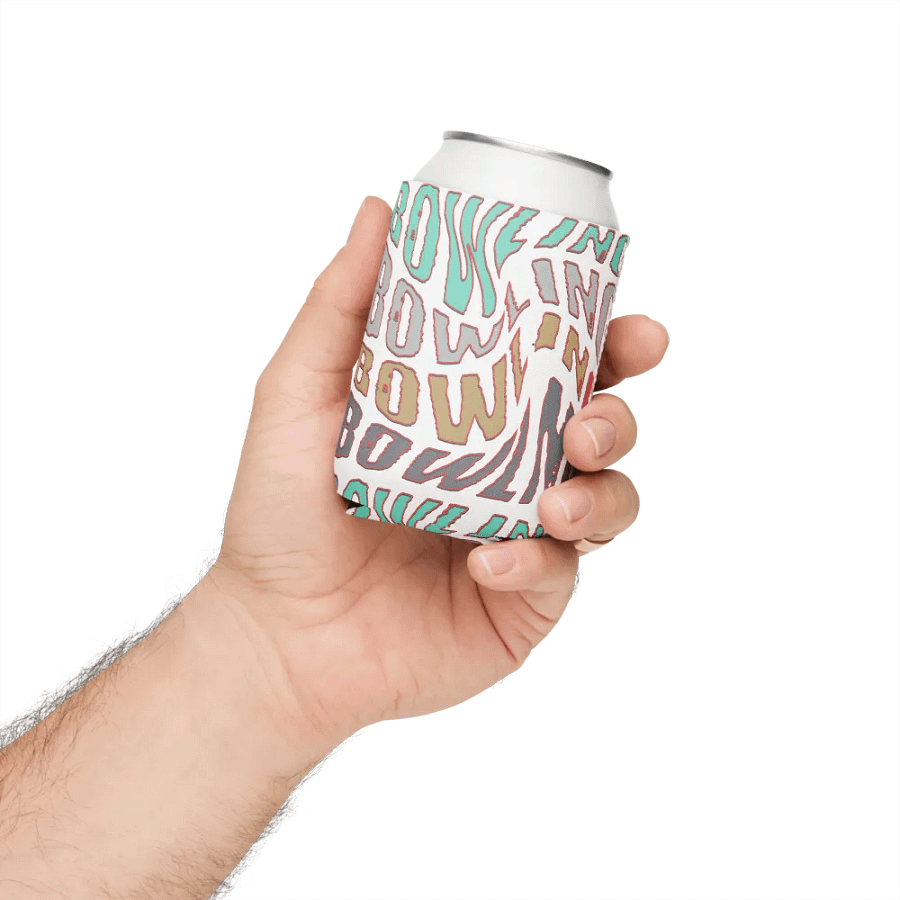 Mess Swirl Bowling Word Art Can Cooler product image (5)