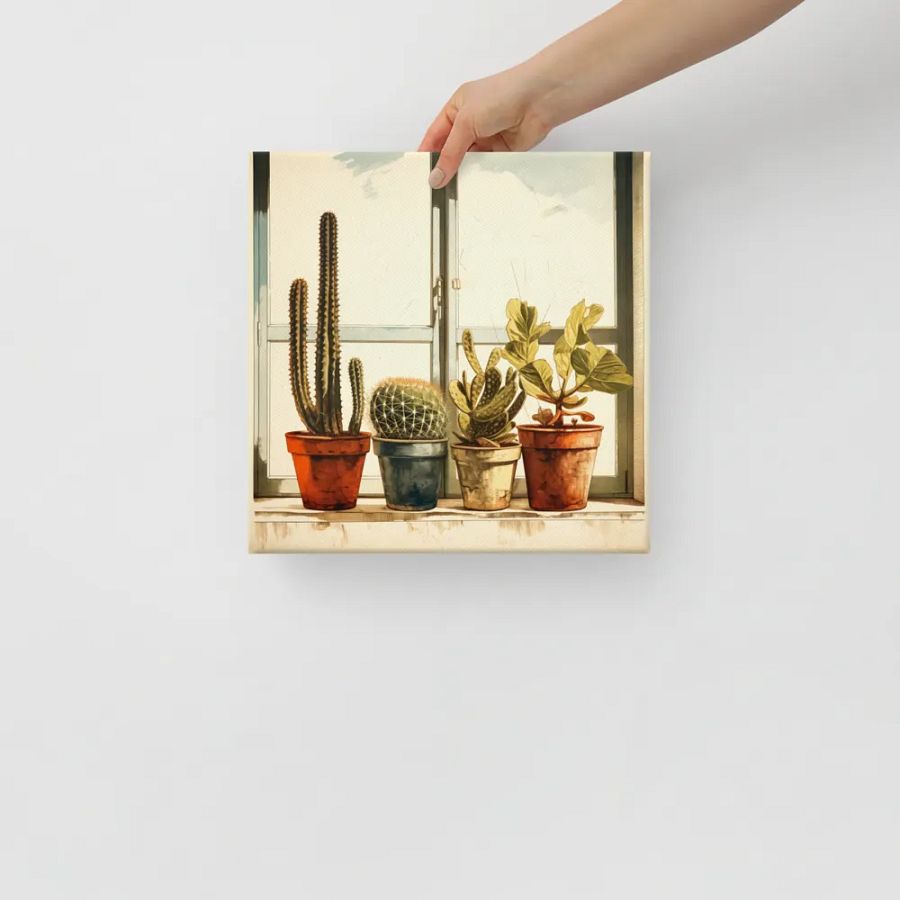 Art2401-04 Potted Plants Still Life - Canvas Print - sm product image (10)