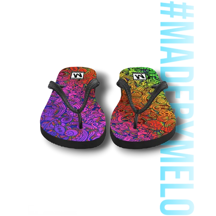 Rainbow Space Scribble - Flip Flops | #MadeByMELO product image (2)