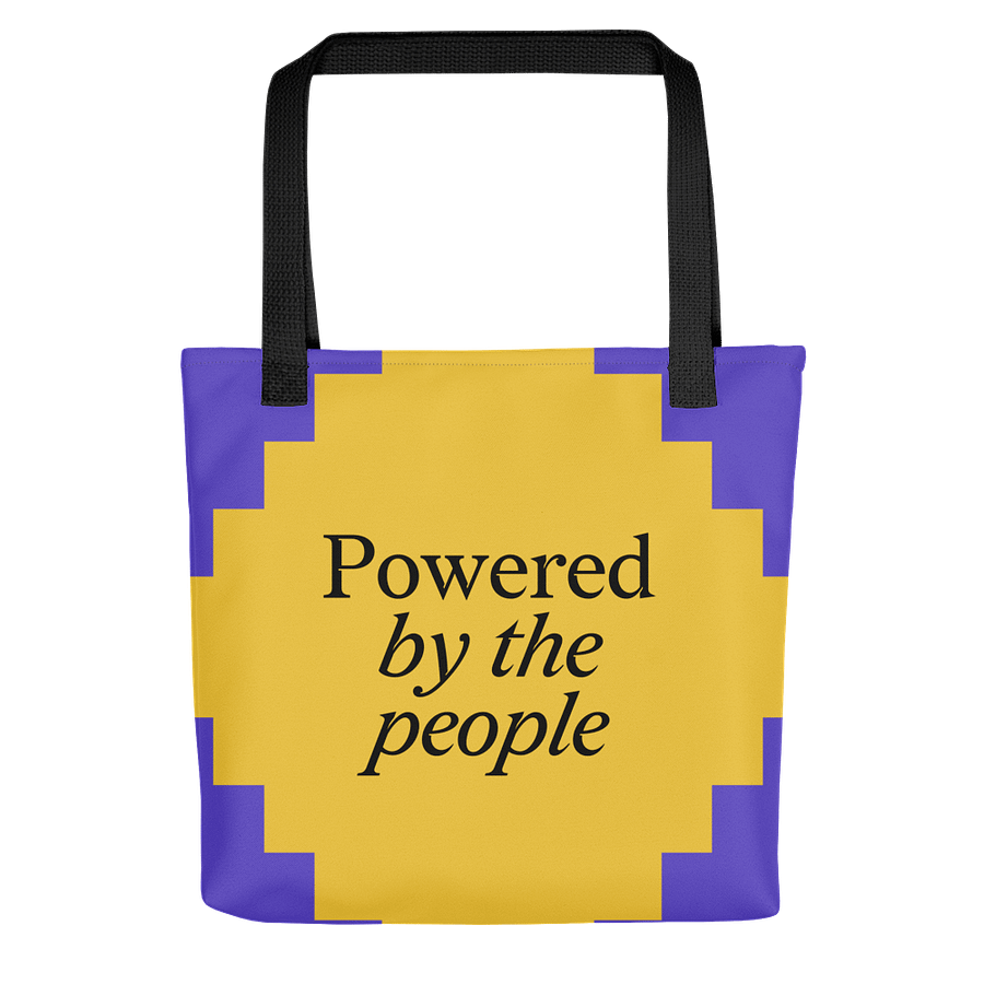 Powered by the People Tote (Purple/Yellow) Image 2