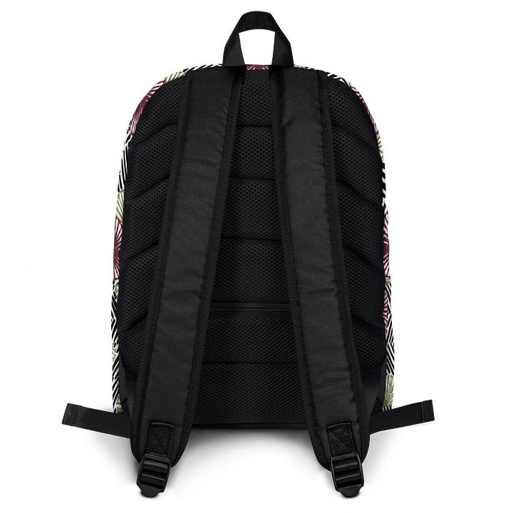 Afrococo Fan Stripes Geometric Laptop Backpack w/ Front Pocket product image (2)