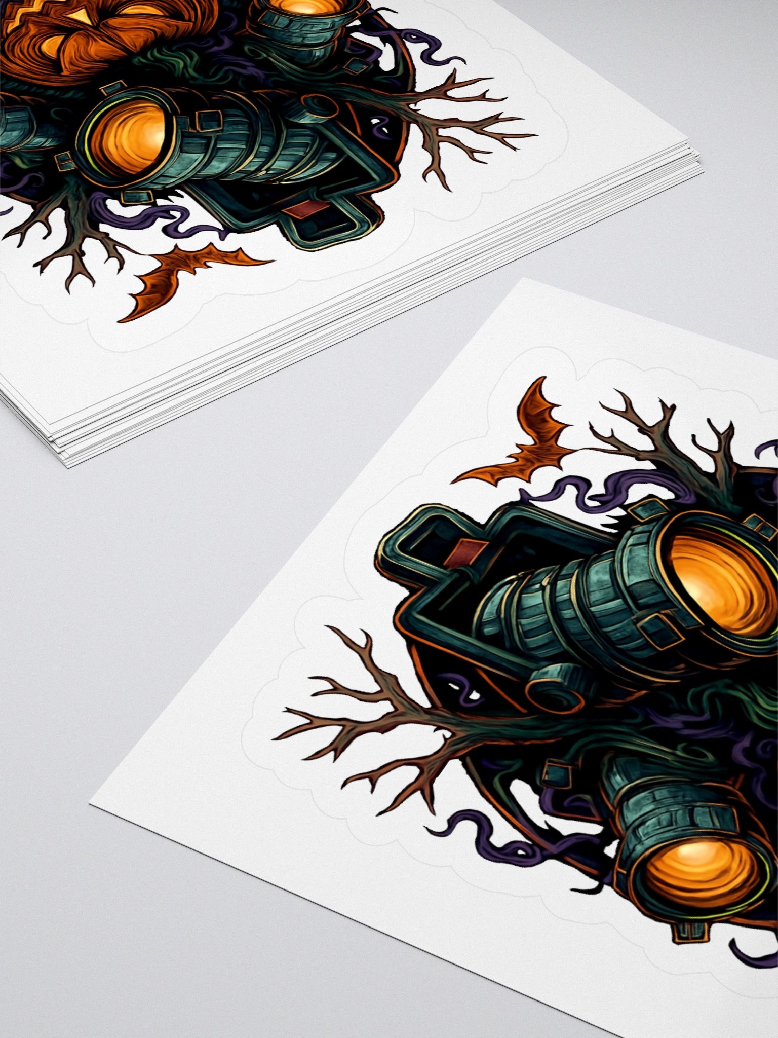 Theatrically Jerry: Halloween Series "Menacing Jack-O'-Lantern" Stage Lights Stickers product image (11)
