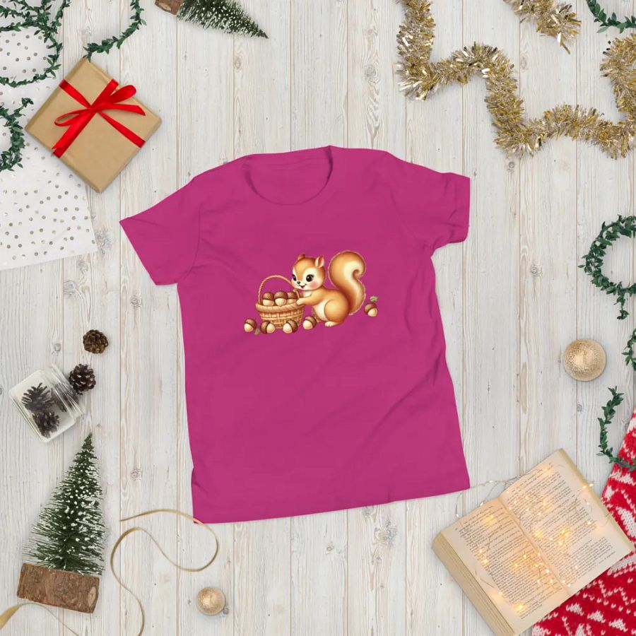 Fluffy Tailed Squirrel Kids T-Shirt product image (50)