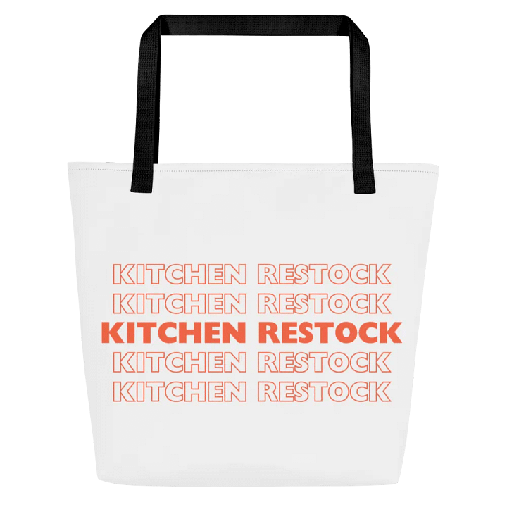 Vibrant Kitchen Restock All-Over Tote Bag {White} product image (1)