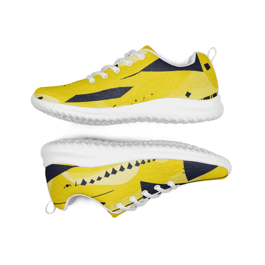 Yellow Abstract Men's Athletic Shoes #560 product image (12)