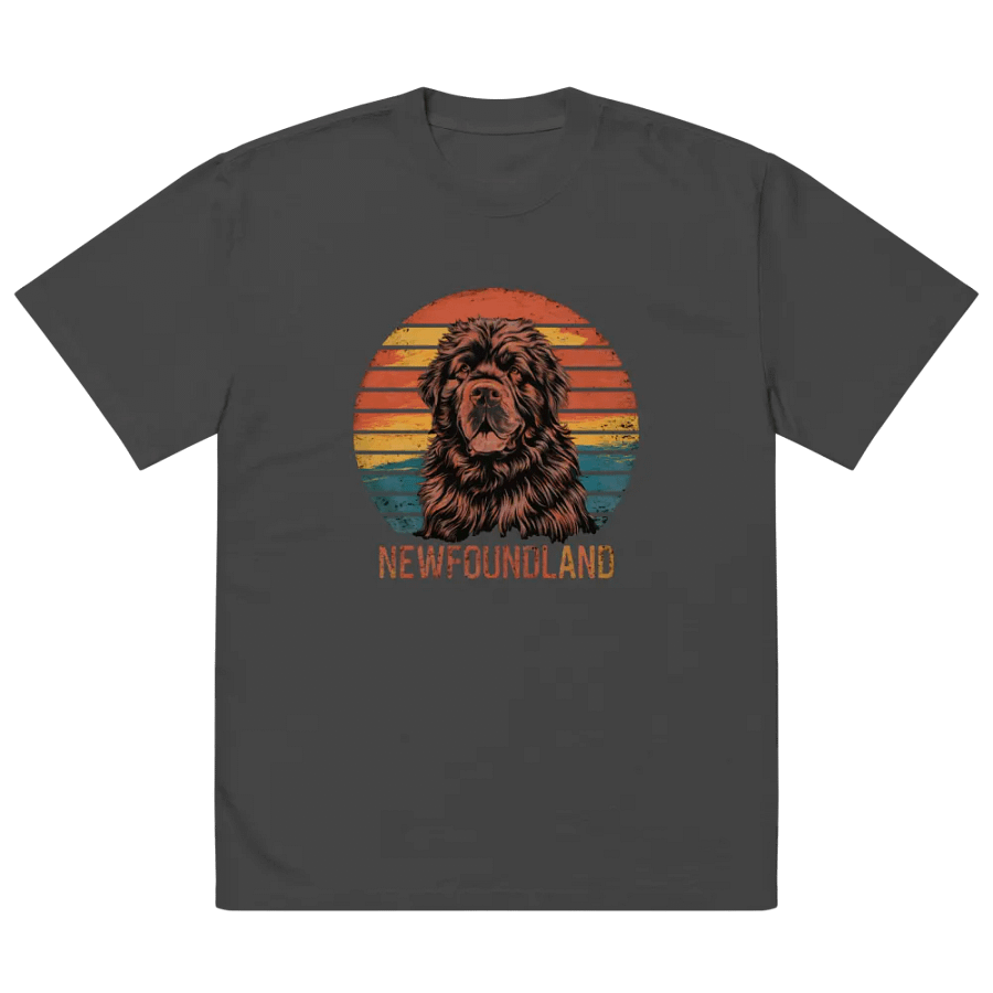 Retro-Style Newfoundland Dog T-Shirt - Ideal for Casual Wear product image (2)