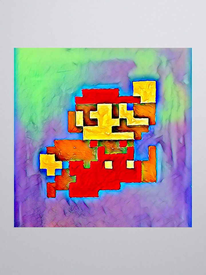 Red Plumber 8-bit Sticker product image (1)