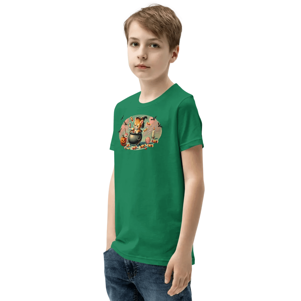 Halloween Cauldron Kitten Kids T-Shirt product image (33)