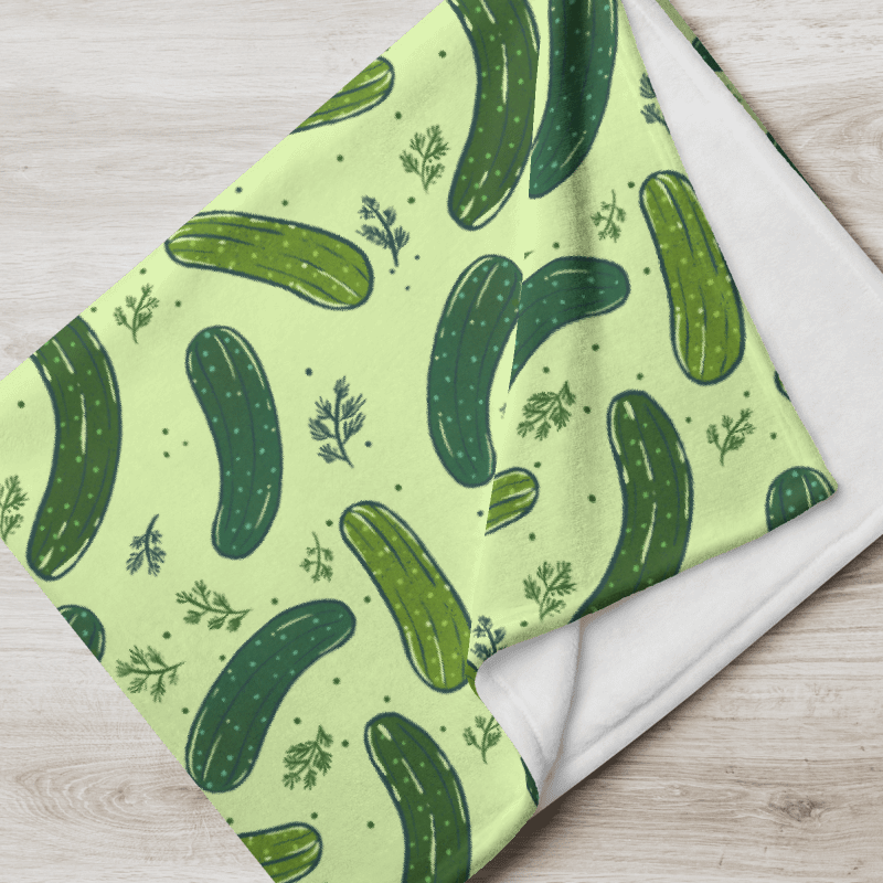 Dill Pickles Pattern Throw Blanket product image (13)