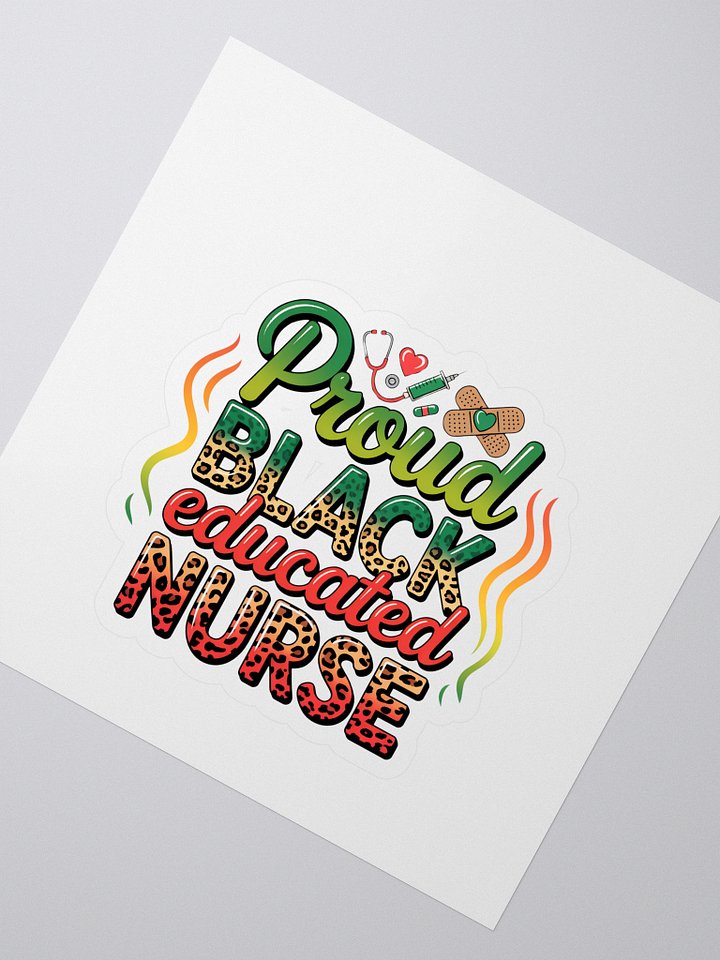 Proud Black Educated Nurse Sticker Set product image (2)
